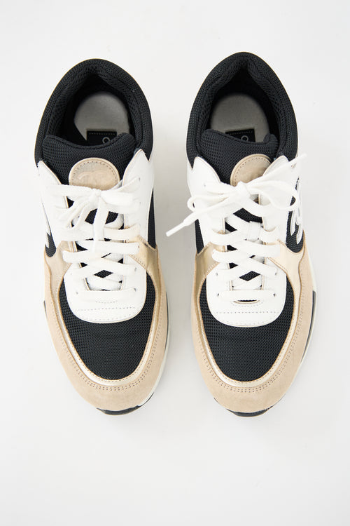 Chanel Leather & Mesh CC Sneaker