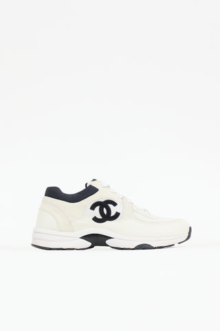 Chanel Leather & Mesh CC Sneaker