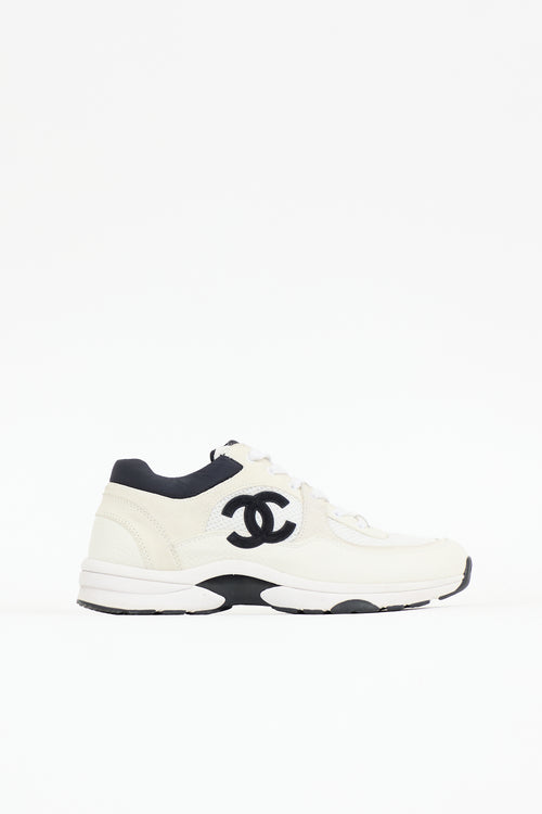 Chanel Leather & Mesh CC Sneaker
