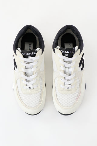 Chanel Leather & Mesh CC Sneaker