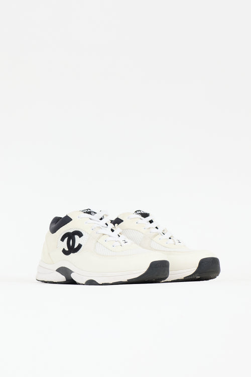 Chanel Leather & Mesh CC Sneaker