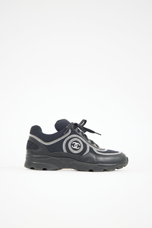 Chanel Leather & Neoprene CC Sneaker
