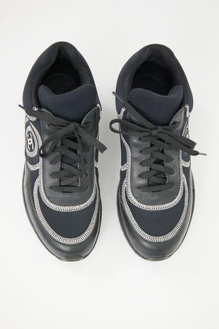 Chanel Leather & Neoprene CC Sneaker