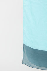 Chanel Light Blue Letter Logo Silk Scarf