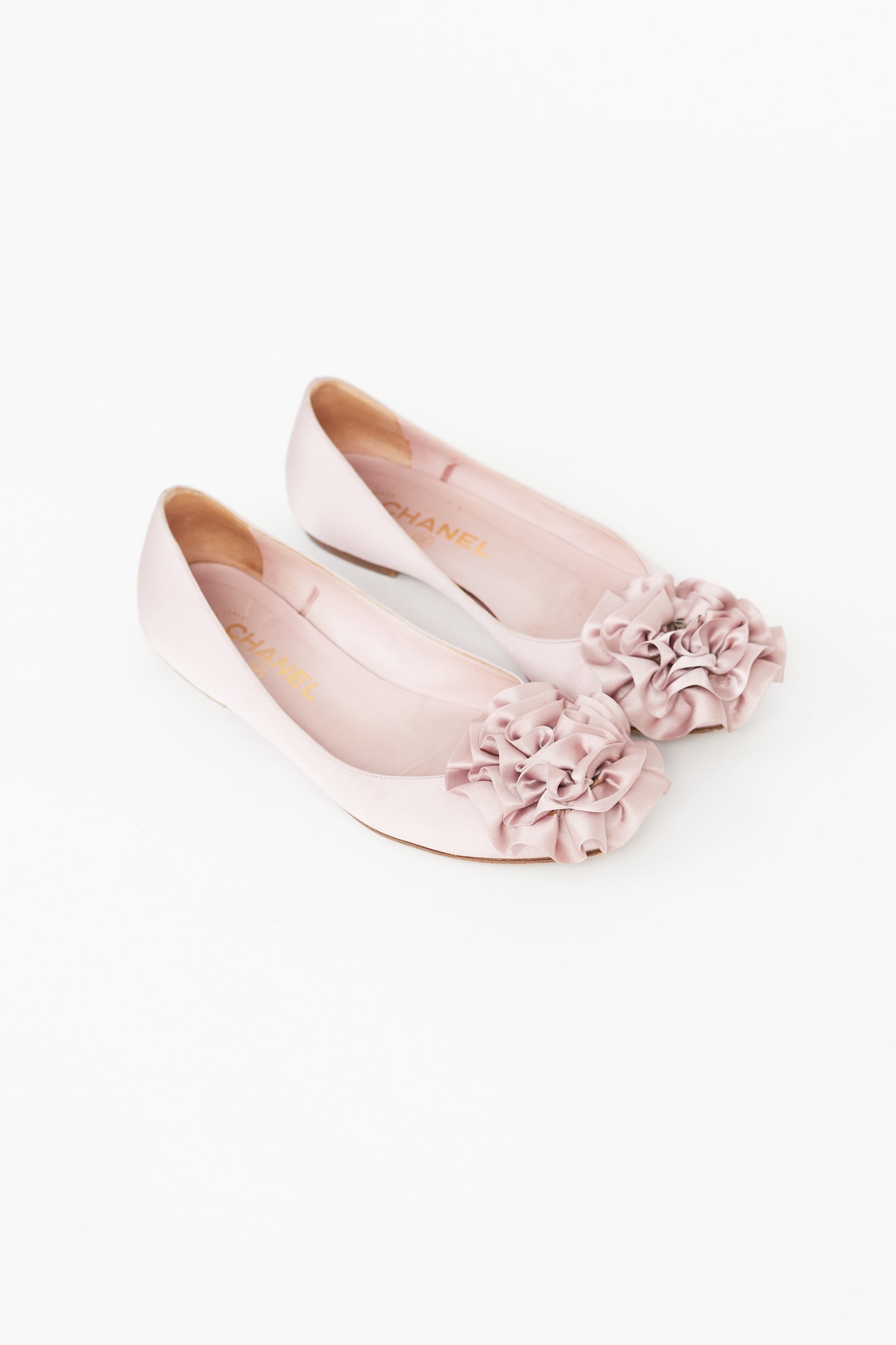 Chanel // Lilac Satin Floral Embellished Ballet Flat – VSP Consignment