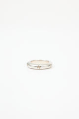 Chanel Sterling Silver Logo Ring
