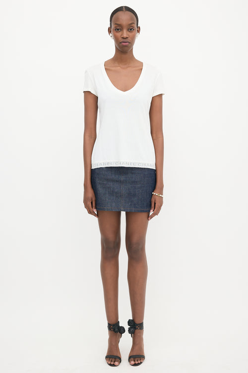 Chanel Logo Lace T-Shirt
