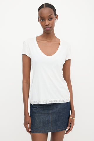 Chanel Logo Lace T-Shirt