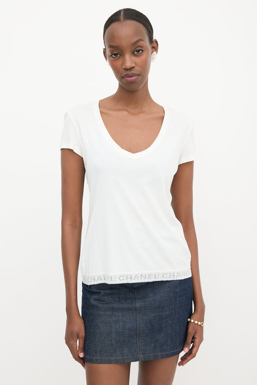 Chanel Logo Lace T-Shirt