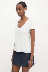 Chanel Logo Lace T-Shirt