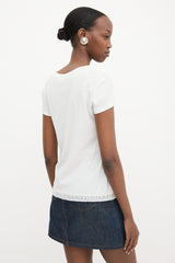 Chanel Logo Lace T-Shirt