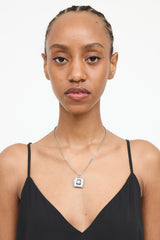 ChanelFW 2007 Lucite Square Logo Necklace