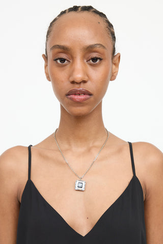 ChanelFW 2007 Lucite Square Logo Necklace
