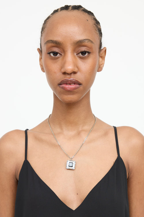 ChanelFW 2007 Lucite Square Logo Necklace