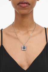 ChanelFW 2007 Lucite Square Logo Necklace
