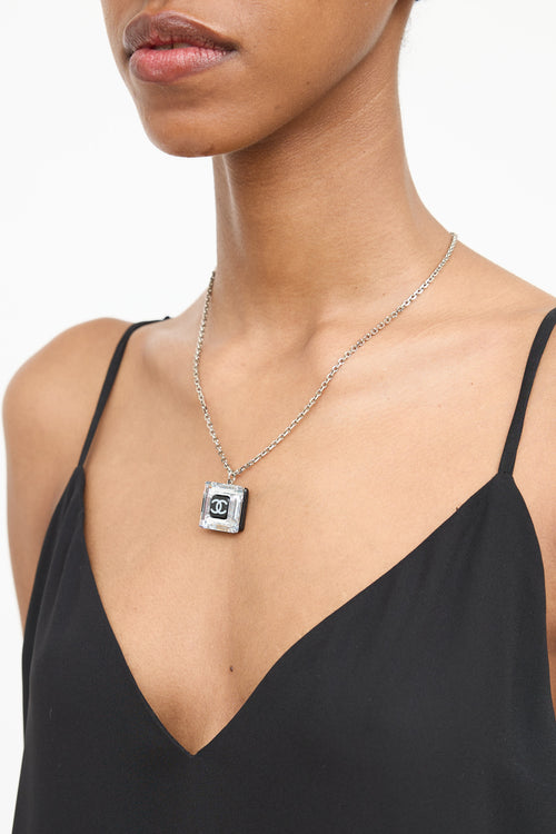 ChanelFW 2007 Lucite Square Logo Necklace