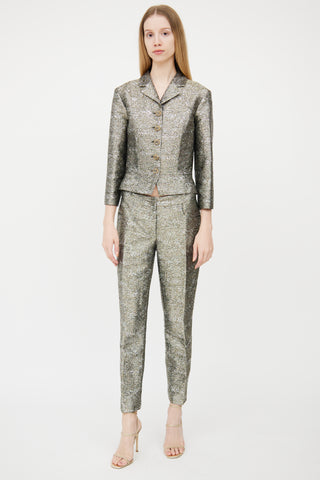 Chanel 2012 Silver & Gold Woven Co-Ord Set
