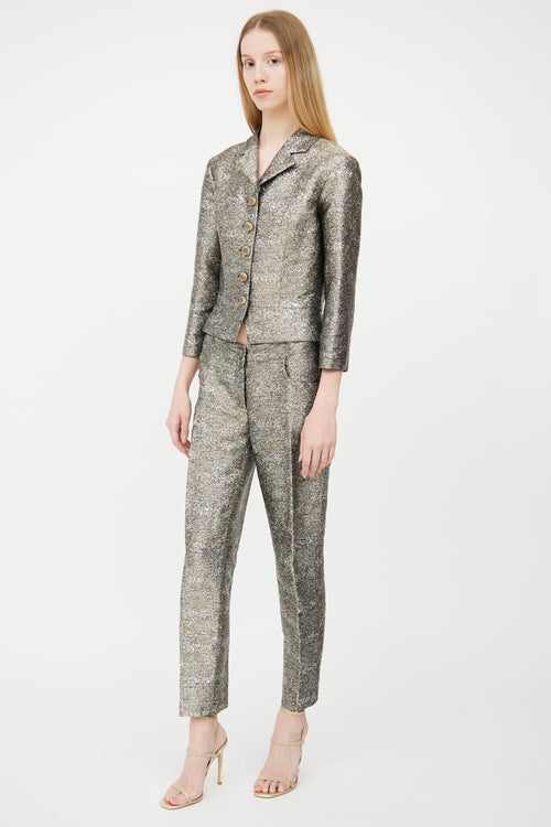 Chanel 2014 Silver & Gold Woven Co-Ord Set