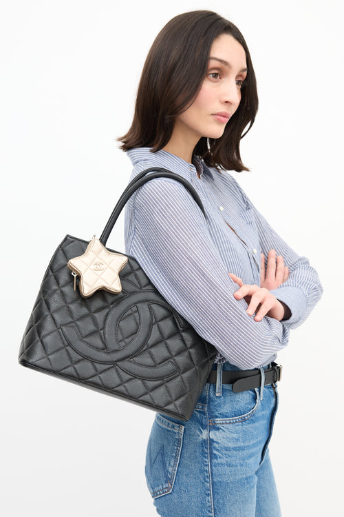 Chanel Metallic Leather Walk Of Fame Star Coin Purse