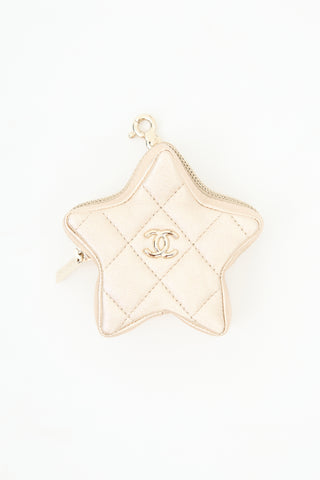 Chanel Metallic Leather Walk Of Fame Star Coin Purse