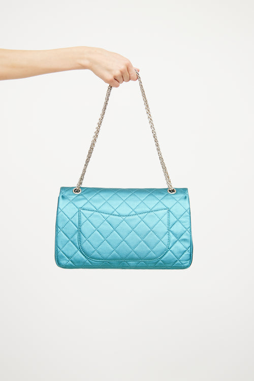 Chanel Metallic Teal Quilted Reissue 227 Flap Bag