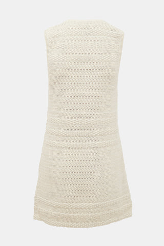Chanel Metallic Wool Crochet Dress