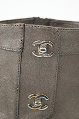 Chanel Metallic Leather CC Boot