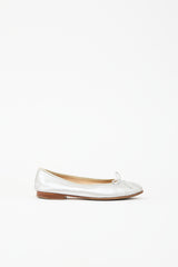 Chanel Metallic Leather CC Ballet Flat