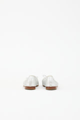 Chanel Metallic Leather CC Ballet Flat