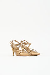 Chanel Metallic Leather Pointed Sandal