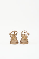 Chanel Metallic Leather Pointed Sandal