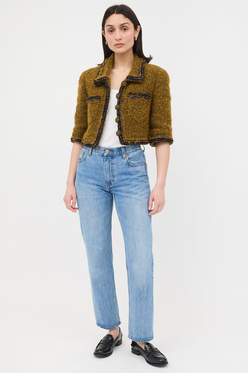 Chanel Mohair Boucle Cropped Jacket