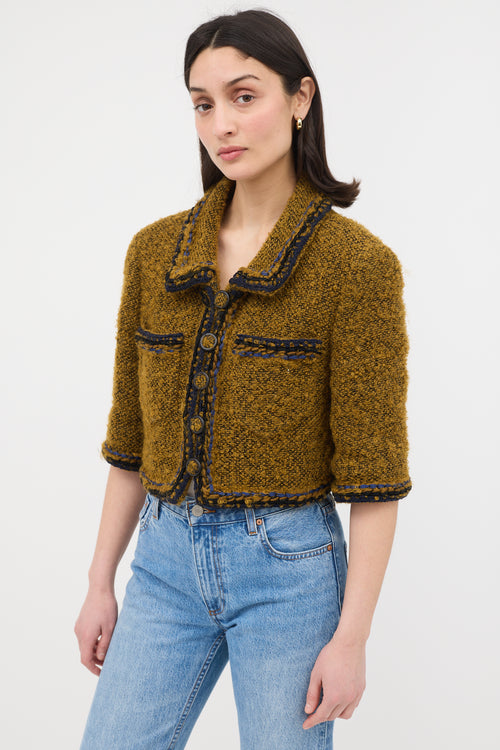 Chanel Mohair Boucle Cropped Jacket