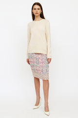 Chanel Pink & Multi-Colour Tweed Fantasy Skirt