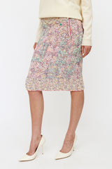 Chanel Pink & Multi-Colour Tweed Fantasy Skirt
