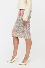 Chanel Pink & Multi-Colour Tweed Fantasy Skirt
