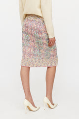 Chanel Pink & Multi-Colour Tweed Fantasy Skirt