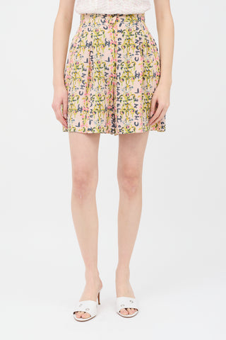 Chanel Spring 1994 Silk Printed Shorts