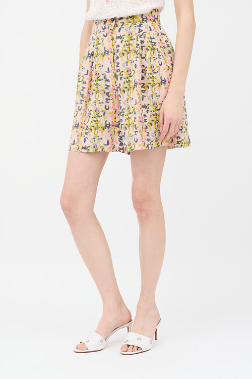 Chanel Spring 1994 Silk Printed Shorts