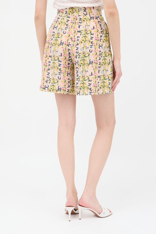 Chanel Spring 1994 Silk Printed Shorts