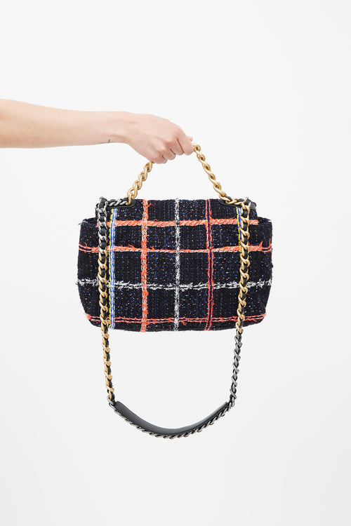 Chanel 2020 Black & Multi Tweed 19 Shoulder Bag
