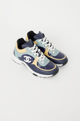 Chanel Navy & Multi Patent Leather Sneaker