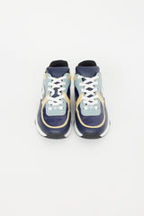 Chanel Navy & Multi Patent Leather Sneaker