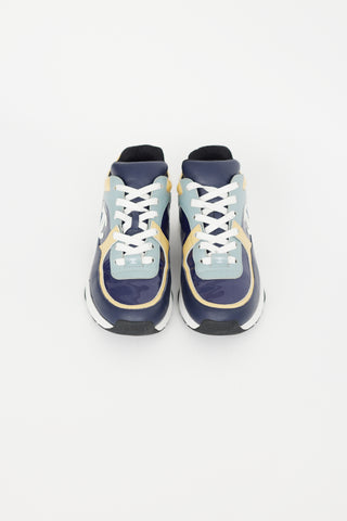 Chanel Navy & Multi Patent Leather Sneaker