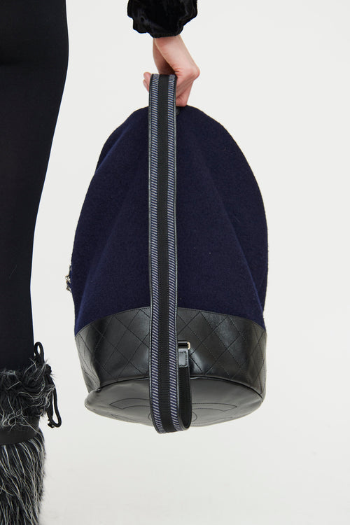 Chanel 2018/19 Navy Paris Hamburg Sling Backpack