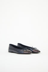 Chanel Leather CC Ballet Flat