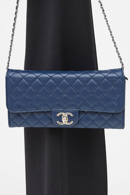 Chanel 2010 Leather East West Wallet On Chain