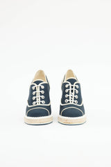 Chanel Lace Up Wedge Espadrille