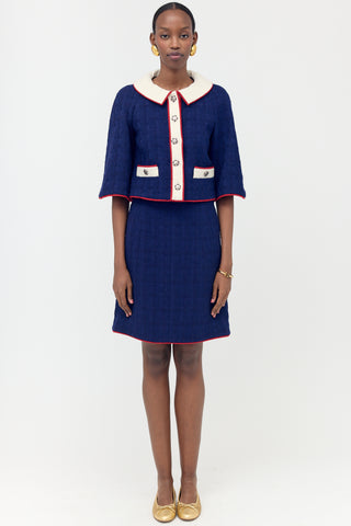 Chanel Wool Tweed Check Set