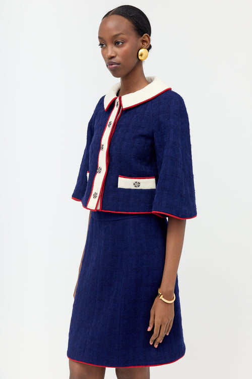 Chanel Wool Tweed Check Set